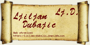 Ljiljan Dubajić vizit kartica